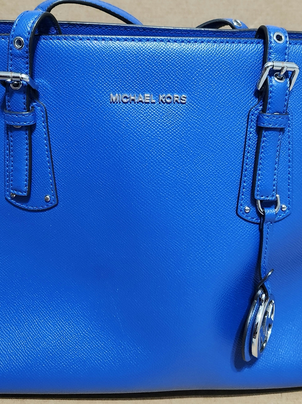 Michael Kors Women's Saffiano Leather Tote - Electric Blue & Wallet